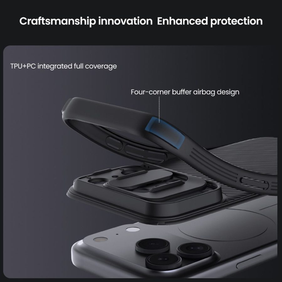 NILLKIN Camshield Pro Series for iPhone 17 Pro Case PC - TPU Slide Camera Lid Phone Cover