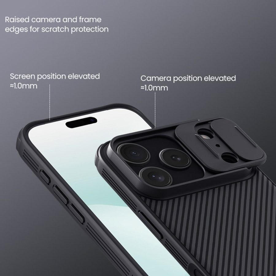 NILLKIN Camshield Pro Series for iPhone 17 Pro Case PC - TPU Slide Camera Lid Phone Cover