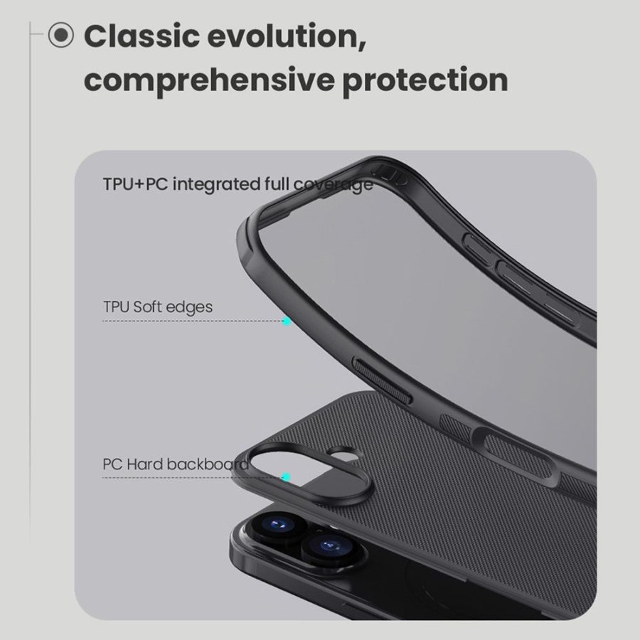 6601173999A-8 NILLKIN Frosted Shield Pro for iPhone 17 Case Compatible with MagSafe PC - TPU Phone Cover