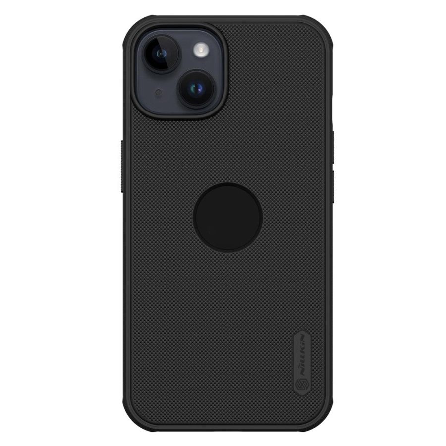 660117461A-1 NILLKIN Super Frosted Shield Pro Hard PC Case for iPhone 14 Shockproof Matte Phone Cover (Hollow-out Design for Logo)