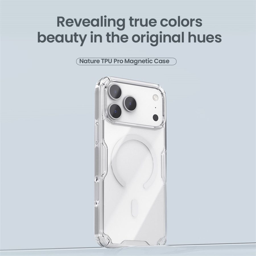 6601176394A-5 NILLKIN Nature Pro Series for iPhone 17 Pro Max Case Compatible with MagSafe TPU - PC Ultra Clear Phone Case