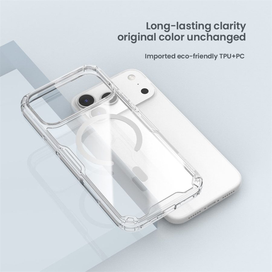 6601176394A-7 NILLKIN Nature Pro Series for iPhone 17 Pro Max Case Compatible with MagSafe TPU - PC Ultra Clear Phone Case