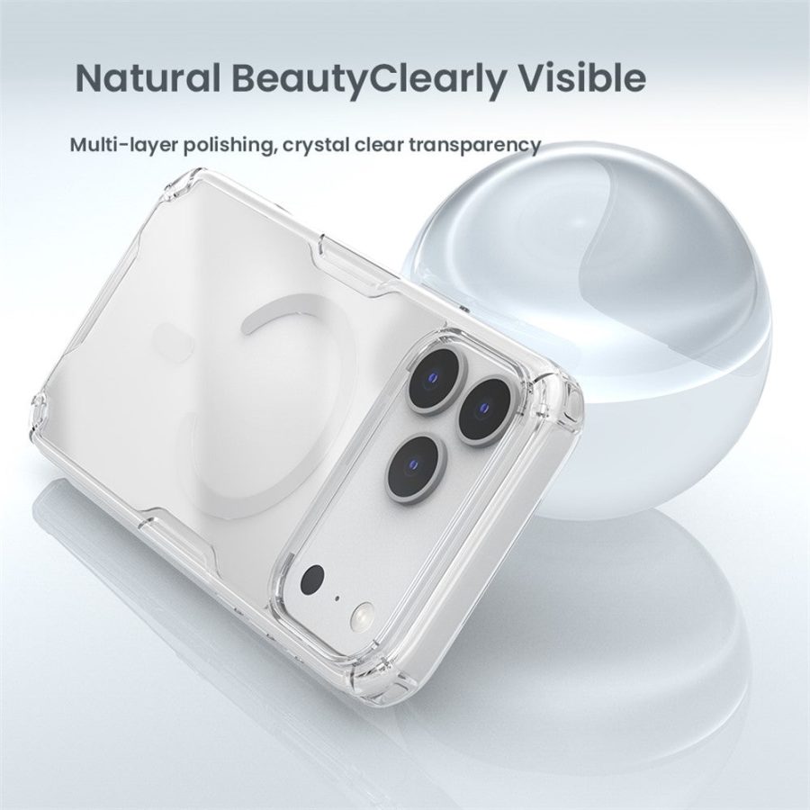 6601176395A-6 NILLKIN Nature Pro Series for iPhone 17 Pro Case Compatible with MagSafe TPU - PC Ultra Clear Phone Case