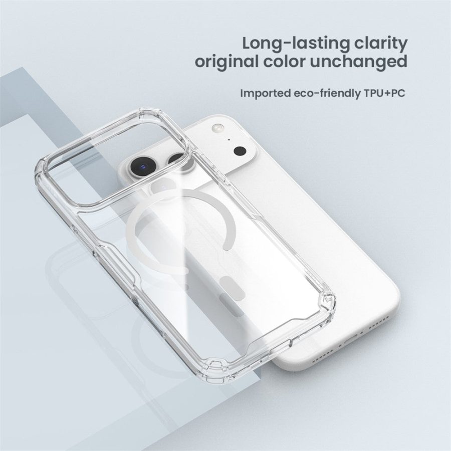 6601176395A-7 NILLKIN Nature Pro Series for iPhone 17 Pro Case Compatible with MagSafe TPU - PC Ultra Clear Phone Case