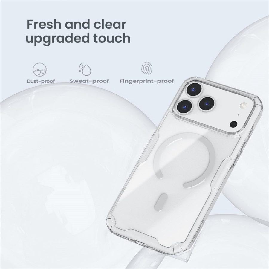 6601176395A-9 NILLKIN Nature Pro Series for iPhone 17 Pro Case Compatible with MagSafe TPU - PC Ultra Clear Phone Case