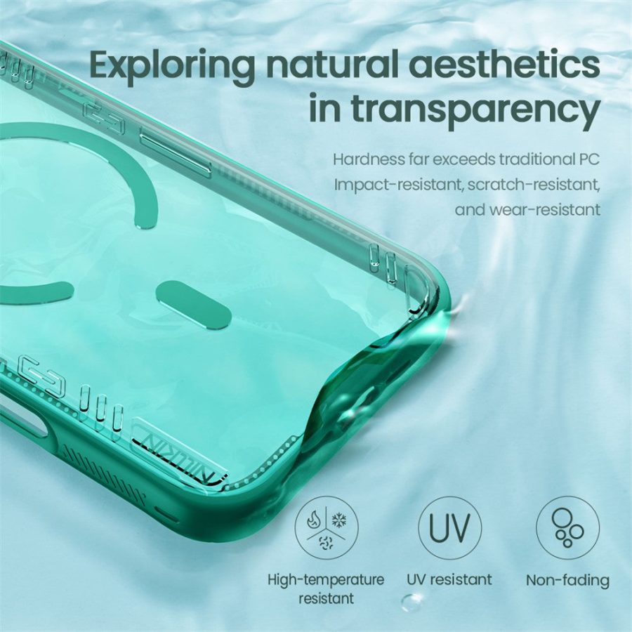 NILLKIN Iceblade CamProp For iPhone 17 Pro Max Magnetic Case Clear Lens Lid Kickstand PC - TPU Phone Cover