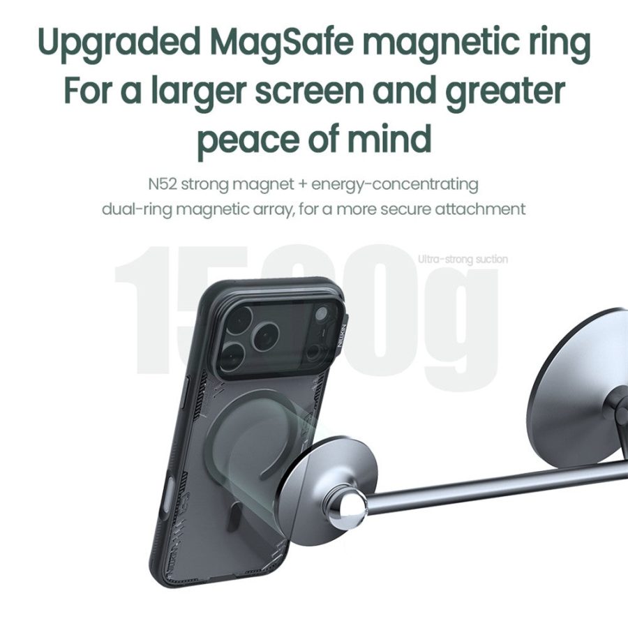 NILLKIN Iceblade CamProp For iPhone 17 Pro Max Magnetic Case Clear Lens Lid Kickstand PC - TPU Phone Cover