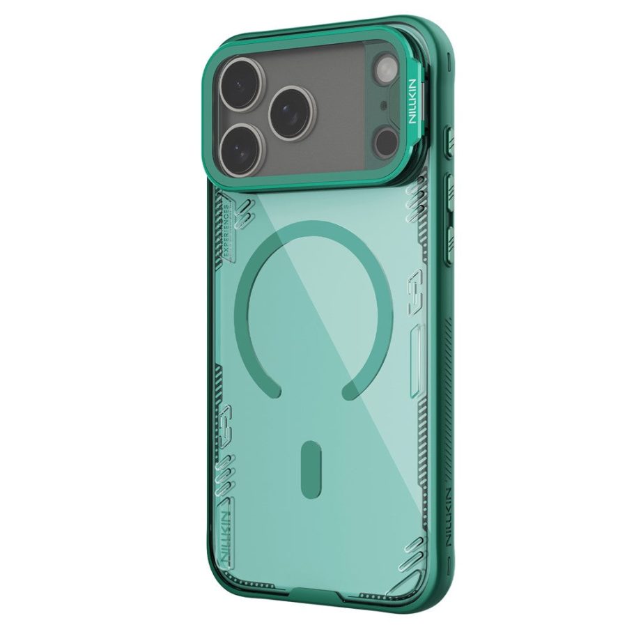 NILLKIN Iceblade CamProp For iPhone 17 Pro Max Magnetic Case Clear Lens Lid Kickstand PC - TPU Phone Cover