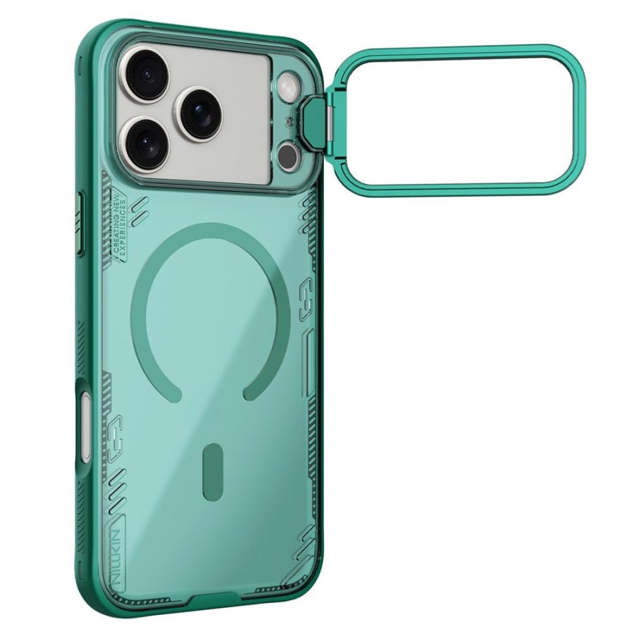 NILLKIN Iceblade CamProp For iPhone 17 Pro Max Magnetic Case Clear Lens Lid Kickstand PC - TPU Phone Cover