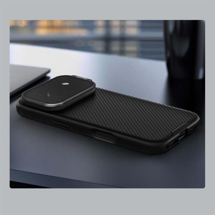 6601176511A-15 NILLKIN Camshield Prop Series for iPhone 17 Pro Case Clear Black Lens Lid PC - TPU Phone Back Cover