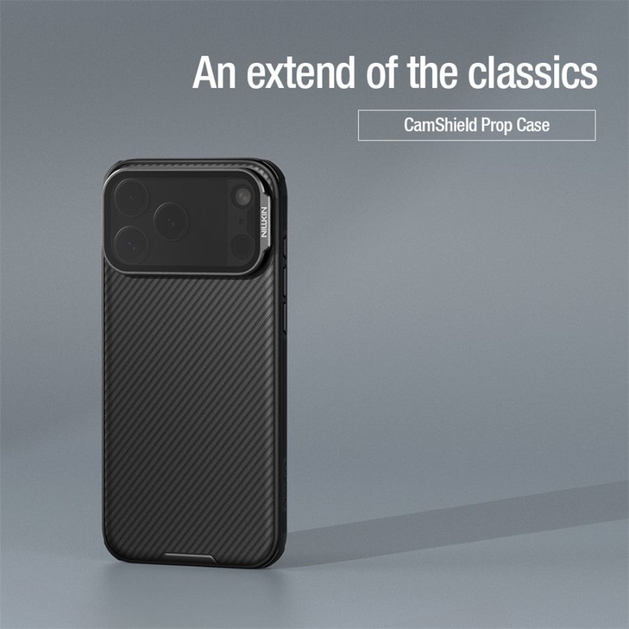6601176512A-7 NILLKIN Camshield Prop Series for iPhone 17 Pro Max Case Clear Black Lens Lid PC - TPU Phone Back Cover