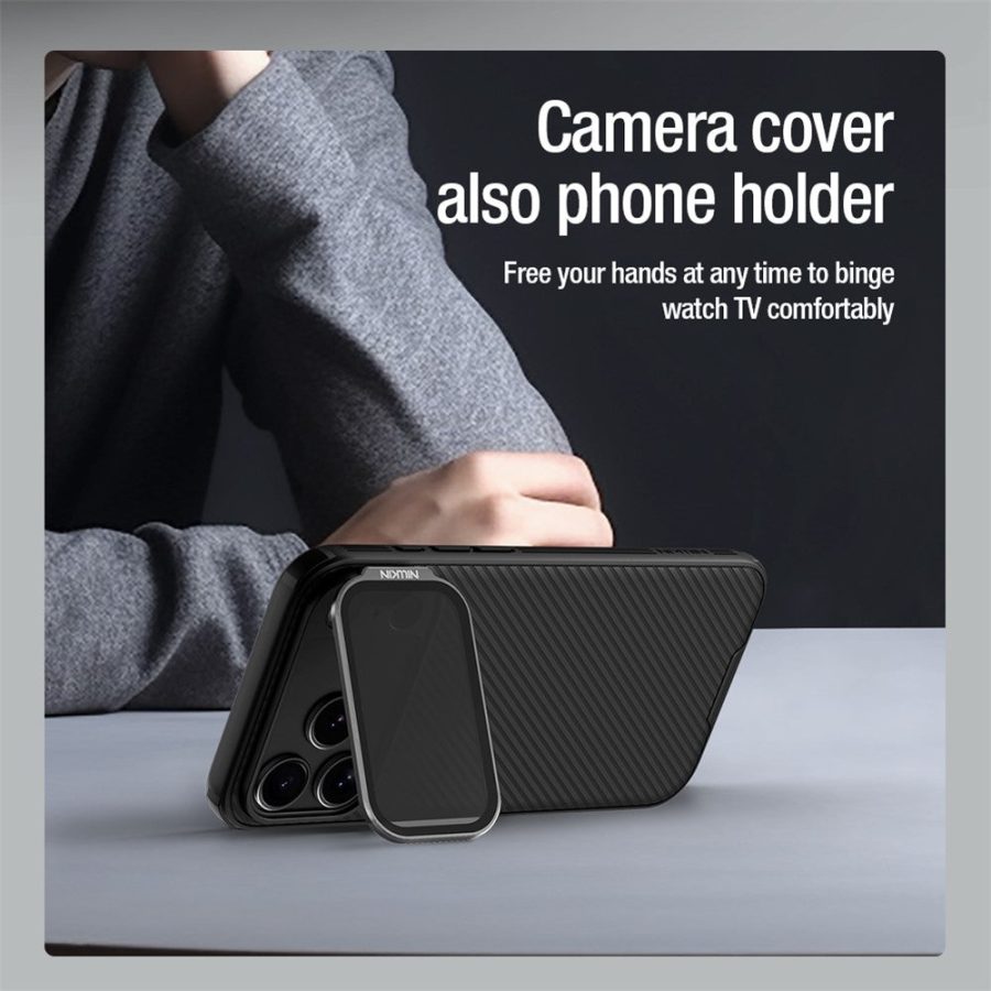6601176512A-9 NILLKIN Camshield Prop Series for iPhone 17 Pro Max Case Clear Black Lens Lid PC - TPU Phone Back Cover