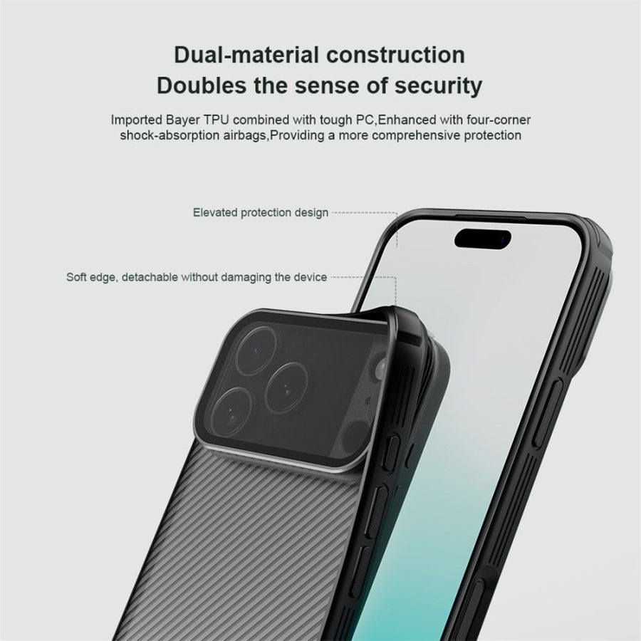6601176514A-13 NILLKIN CamShield Prop Series For iPhone 17 Pro Max Case Clear Lens Lid TPU - PC Phone Cover