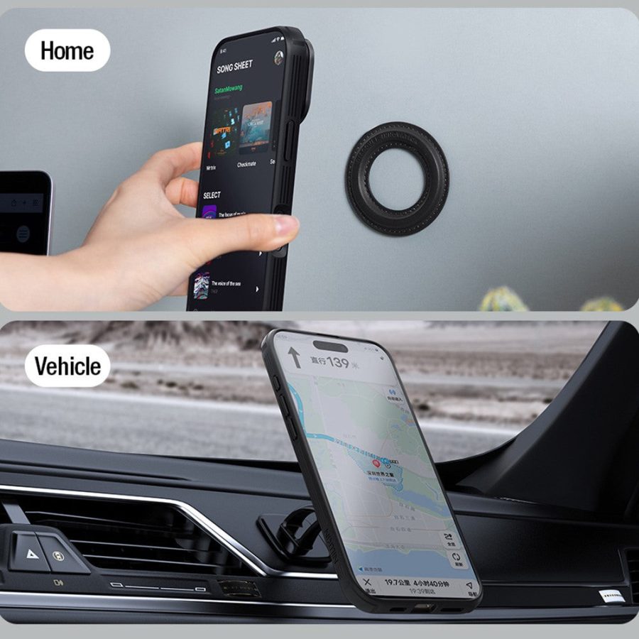 NILLKIN Camshield Prop Magnetic Series for iPhone 17 Pro Case Clear Black Lens Lid PC - TPU Phone Back Cover