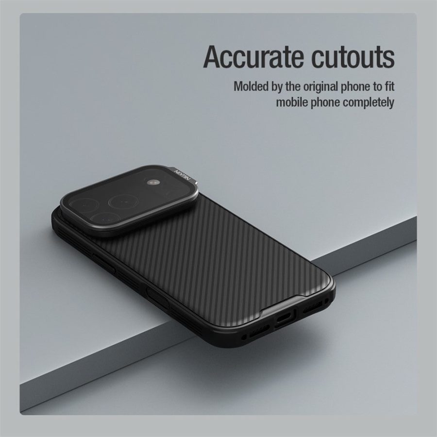 NILLKIN Camshield Prop Magnetic Series for iPhone 17 Pro Case Clear Black Lens Lid PC - TPU Phone Back Cover
