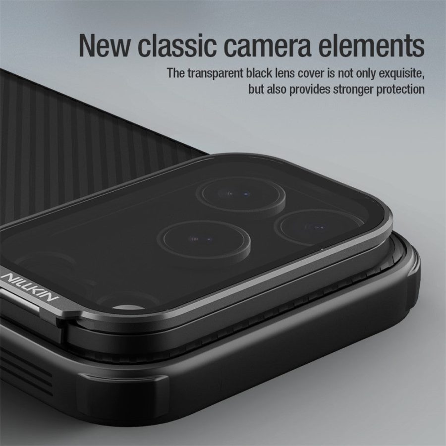 NILLKIN Camshield Prop Magnetic Series for iPhone 17 Pro Case Clear Black Lens Lid PC - TPU Phone Back Cover