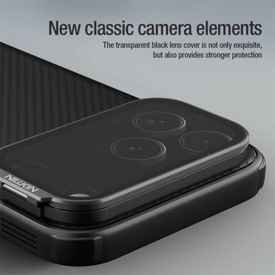 NILLKIN Camshield Prop Magnetic Series for iPhone 17 Pro Max Case Clear Black Lens Lid PC - TPU Phone Back Cover