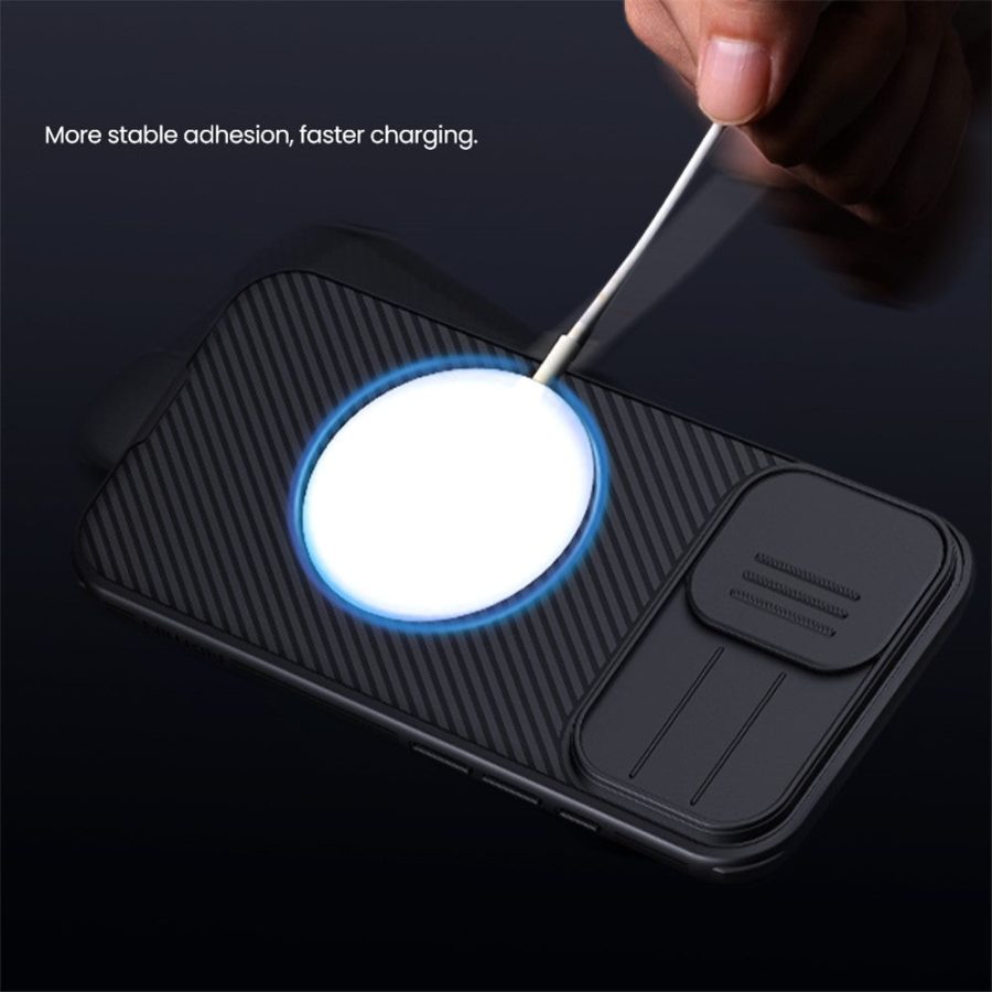 NILLKIN Camshield Pro for iPhone 17 Case Compatible with MagSafe TPU - PC Phone Cover with Slider Camera