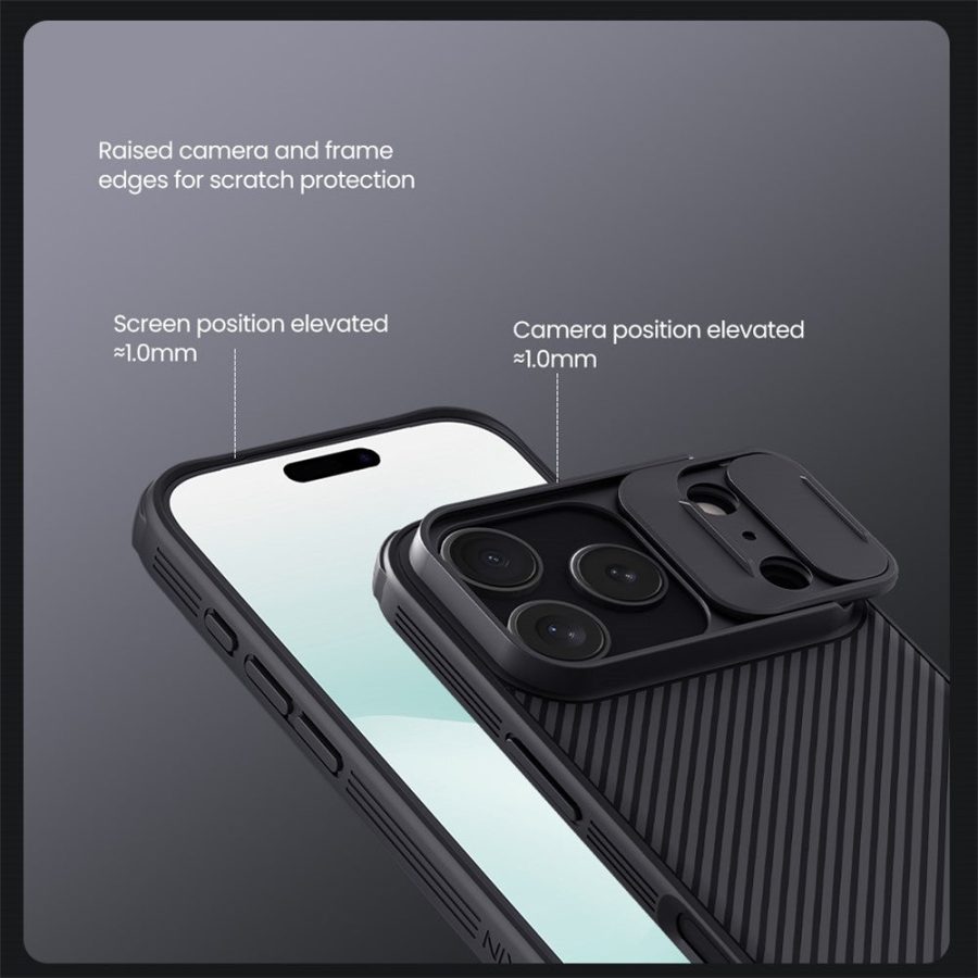 NILLKIN Camshield Pro for iPhone 17 Pro Max Case Compatible with MagSafe TPU - PC Phone Cover with Slider Camera
