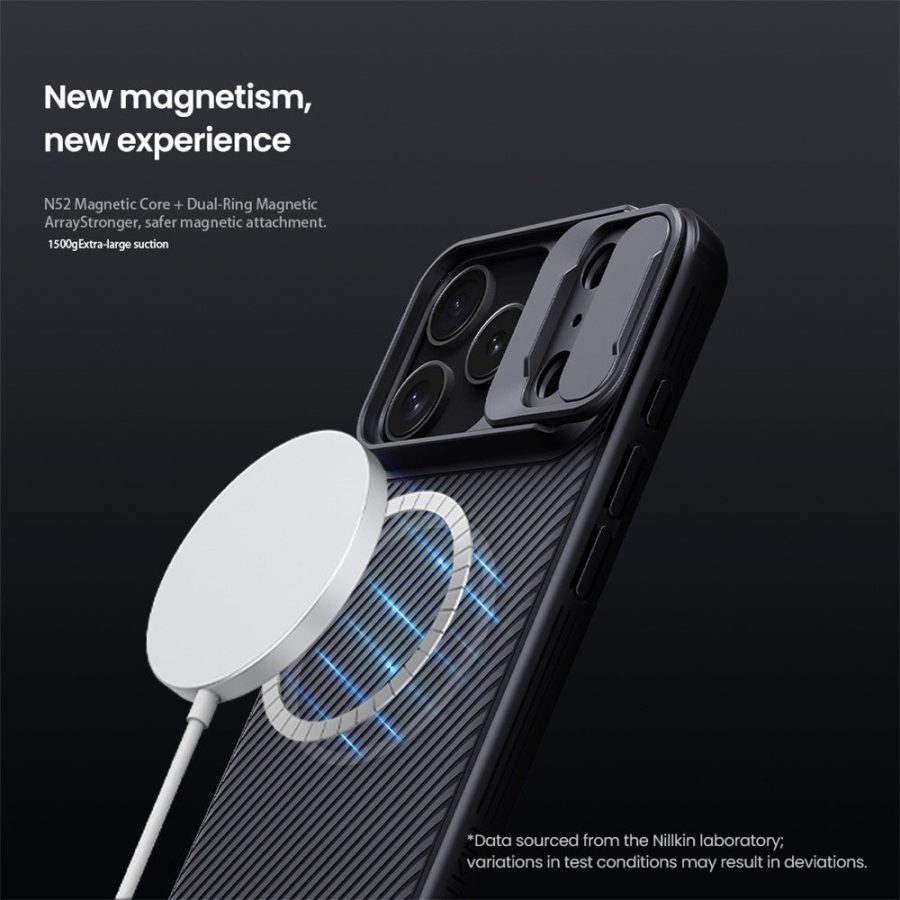 NILLKIN Camshield Pro for iPhone 17 Pro Max Case Compatible with MagSafe TPU - PC Phone Cover with Slider Camera