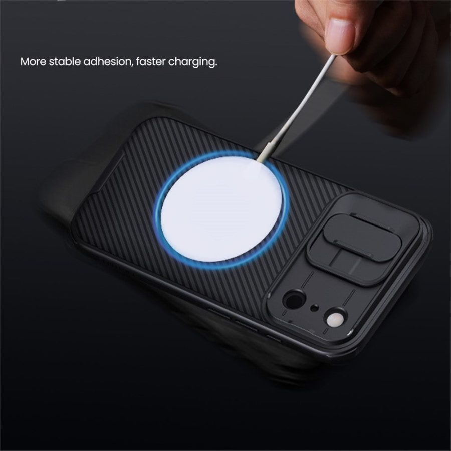 NILLKIN Camshield Pro for iPhone 17 Pro Max Case Compatible with MagSafe TPU - PC Phone Cover with Slider Camera