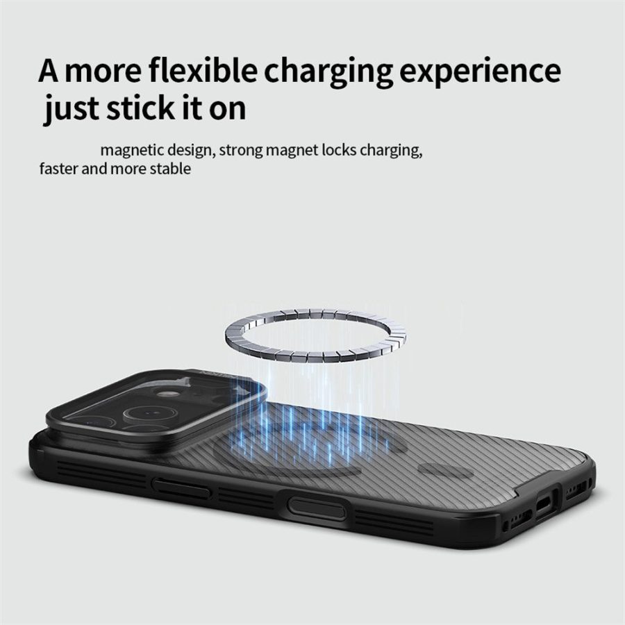 NILLKIN Camshield Prop Magnetic Series for iPhone 17 Pro Case Clear Lens Lid PC - TPU Phone Back Cover