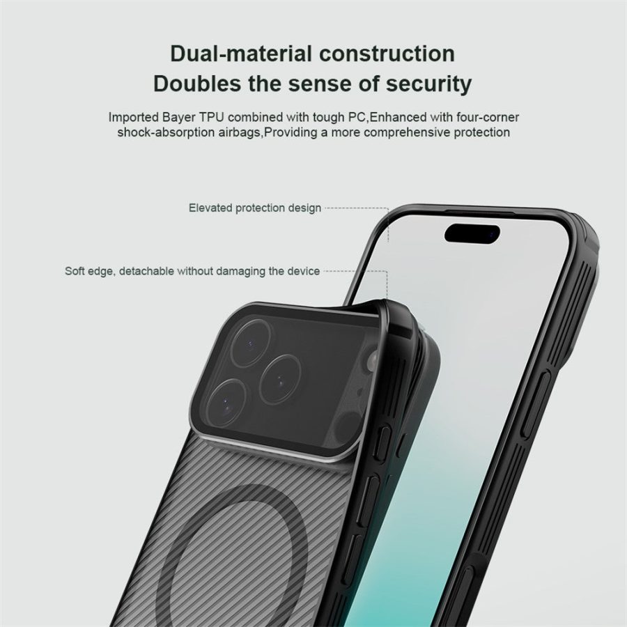 6601176525A-14 NILLKIN CamShield Prop Magnetic Series For iPhone 17 Pro Max Case TPU - PC Phone Cover with Clear Camera Lid