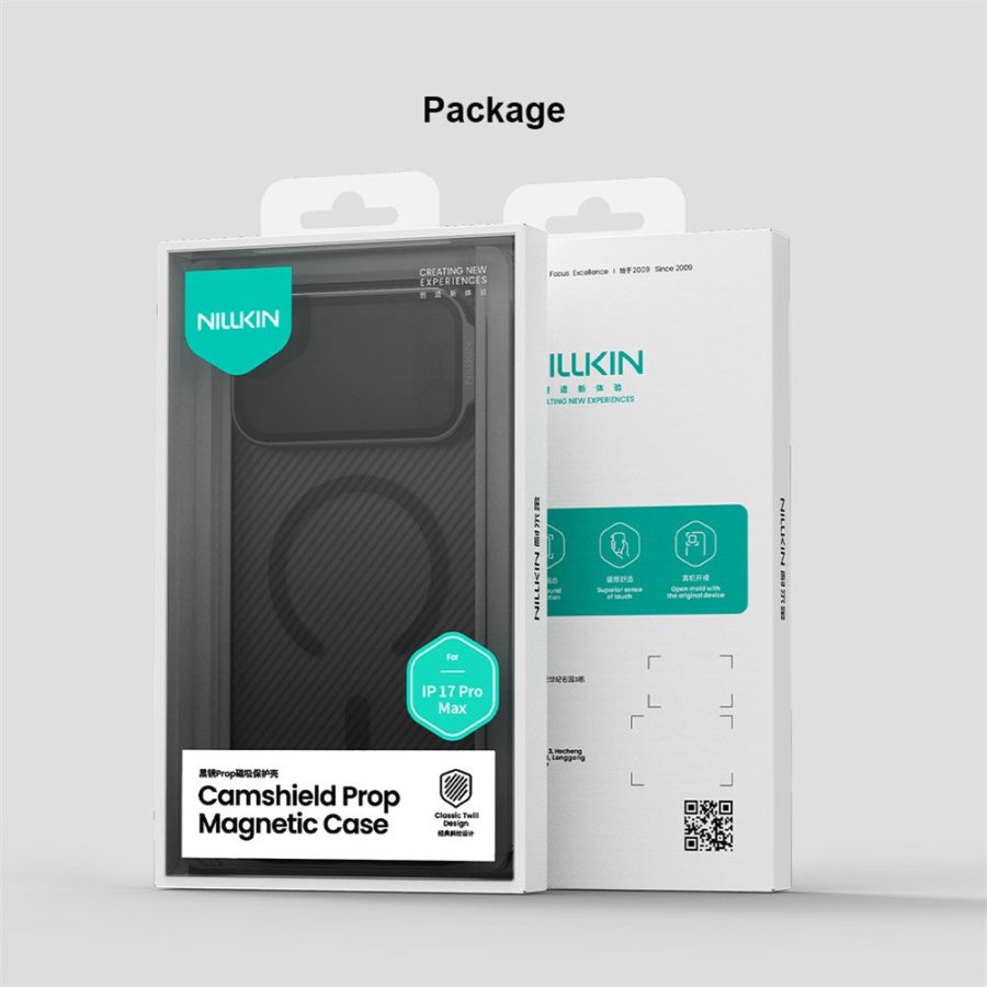 6601176525A-18 NILLKIN CamShield Prop Magnetic Series For iPhone 17 Pro Max Case TPU - PC Phone Cover with Clear Camera Lid