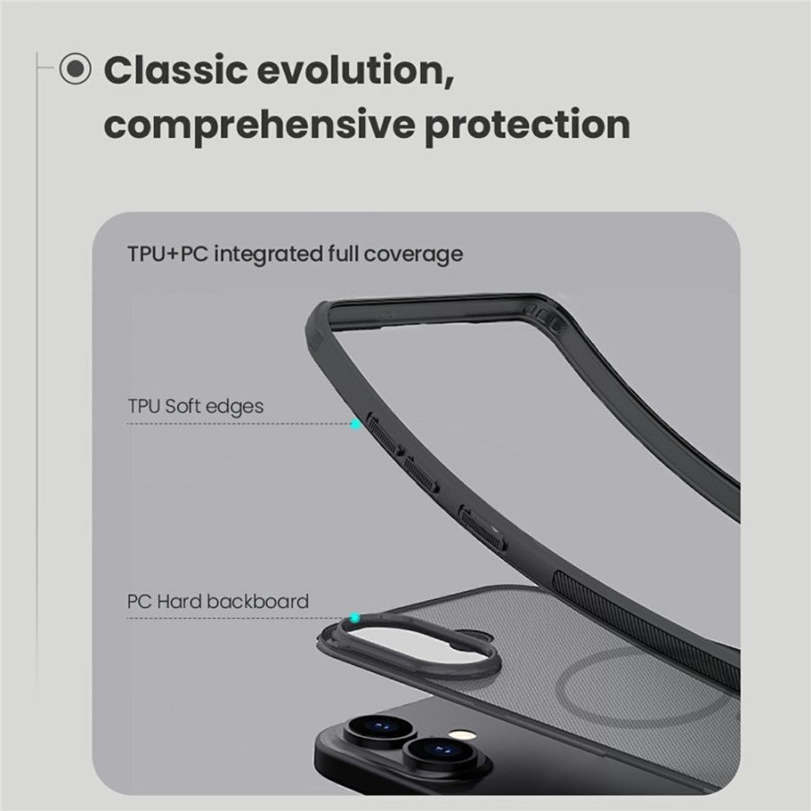6601177385A-10 NILLKIN Frosted Shield Pro for iPhone 17 Case Compatible with MagSafe PC - TPU Phone Cover