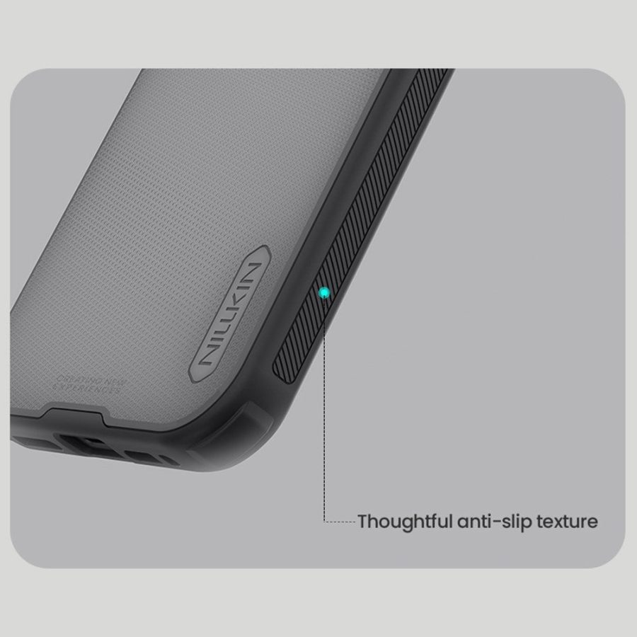 6601177565A-14 NILLKIN Super Frosted Shield Pro For iPhone 17 Case Matte PC - TPU Clear Black Phone Back Cover