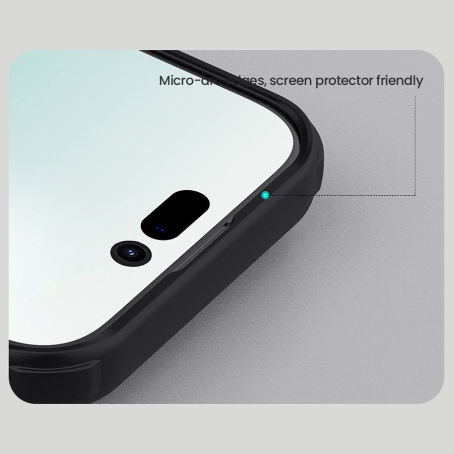 6601177565A-15 NILLKIN Super Frosted Shield Pro For iPhone 17 Case Matte PC - TPU Clear Black Phone Back Cover