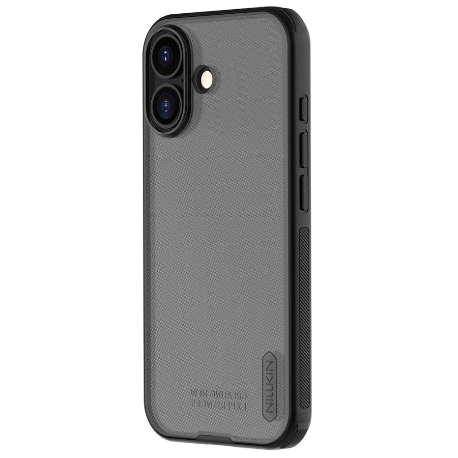 6601177565A-2 NILLKIN Super Frosted Shield Pro For iPhone 17 Case Matte PC - TPU Clear Black Phone Back Cover