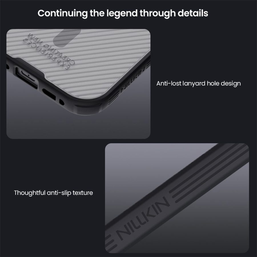6601178530A-15 NILLKIN Camshield Pro Magnetic Series For iPhone 17 Case TPU - PC Clear Black Phone Cover with Camera Slider