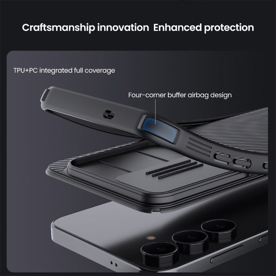 6601178703A-8 NILLKIN Camshield Pro Series for Samsung Galaxy S25 FE Case PC - TPU Phone Cover with Camera Slider