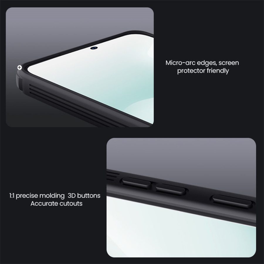 6601178704A-14 NILLKIN Camshield Pro for Samsung Galaxy S25 FE Magnetic Case TPU - PC Phone Cover with Slider Camera