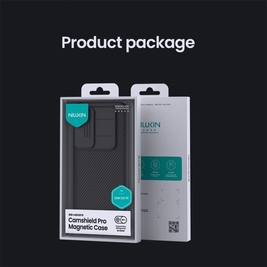 6601178704A-15 NILLKIN Camshield Pro for Samsung Galaxy S25 FE Magnetic Case TPU - PC Phone Cover with Slider Camera