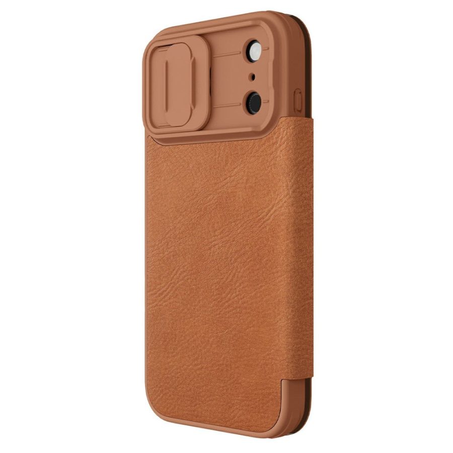 6601178912A-10 NILLKIN Qin Pro Series for iPhone 17 Pro Max Case with Card Slots Leather Phone Cover