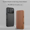 6601178912A-4 NILLKIN Qin Pro Series for iPhone 17 Pro Max Case with Card Slots Leather Phone Cover