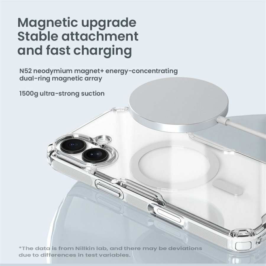 6601178953A-10 NILLKIN Nature Pro Series for iPhone 17 Case Compatible with MagSafe TPU - PC Ultra Clear Phone Case