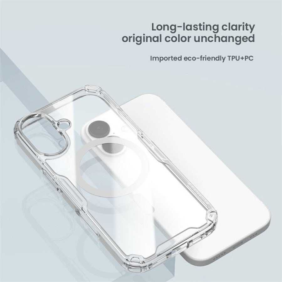6601178953A-7 NILLKIN Nature Pro Series for iPhone 17 Case Compatible with MagSafe TPU - PC Ultra Clear Phone Case