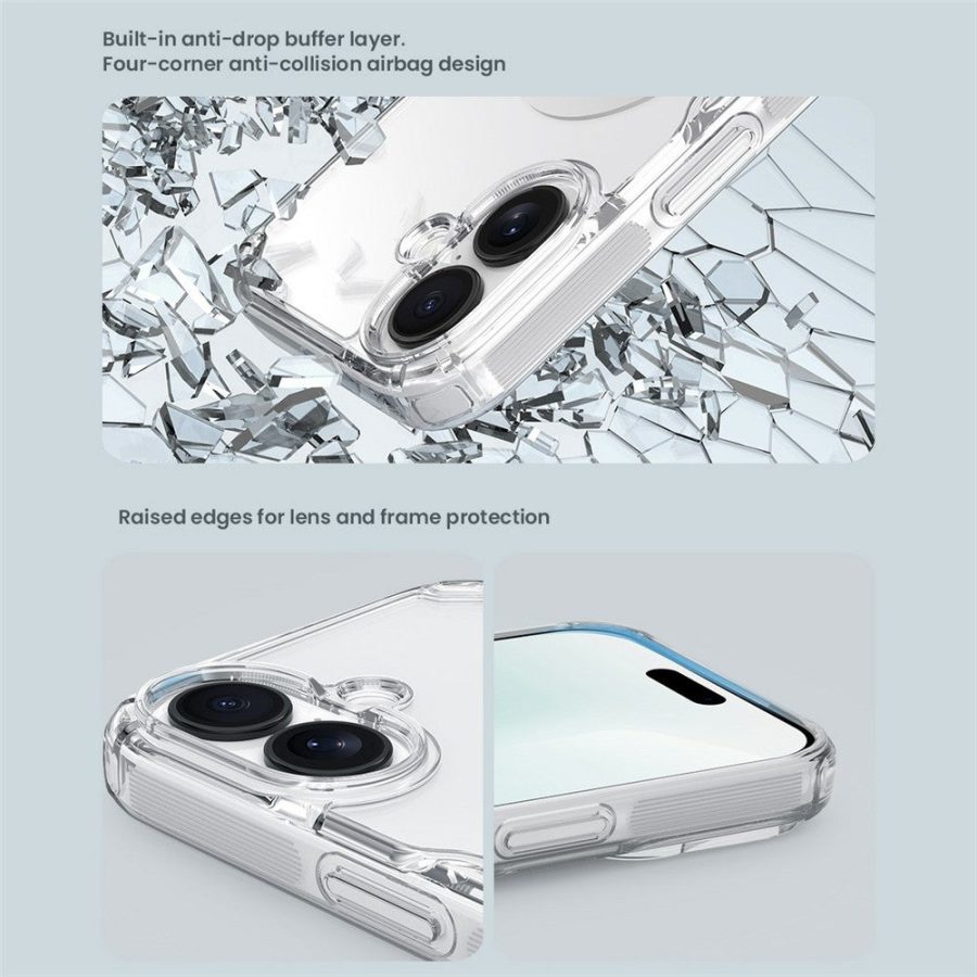 6601178953A-9 NILLKIN Nature Pro Series for iPhone 17 Case Compatible with MagSafe TPU - PC Ultra Clear Phone Case