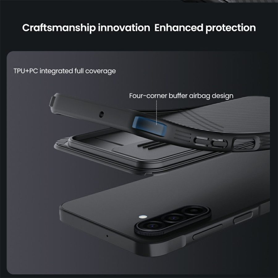 6601179233A-9 NILLKIN Camshield Pro for Samsung Galaxy A17 Magnetic Case TPU - PC Phone Cover with Slider Camera
