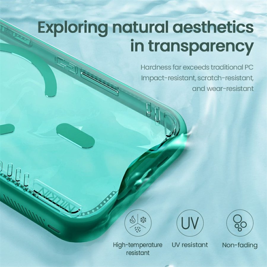 NILLKIN Iceblade CamProp For iPhone 17 Pro Magnetic Case Clear Lens Lid Kickstand PC - TPU Phone Cover