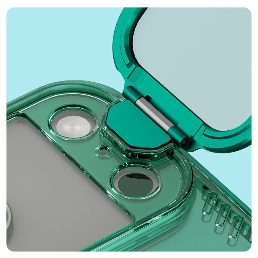 NILLKIN Iceblade CamProp For iPhone 17 Pro Magnetic Case Clear Lens Lid Kickstand PC - TPU Phone Cover