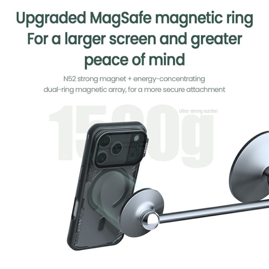 NILLKIN Iceblade CamProp For iPhone 17 Pro Magnetic Case Clear Lens Lid Kickstand PC - TPU Phone Cover