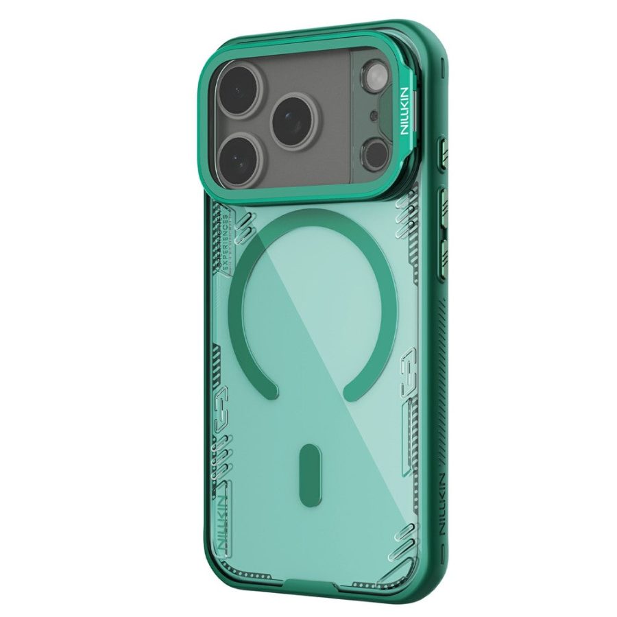 NILLKIN Iceblade CamProp For iPhone 17 Pro Magnetic Case Clear Lens Lid Kickstand PC - TPU Phone Cover
