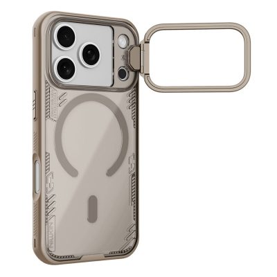 6601180774C-1 NILLKIN Iceblade CamProp For iPhone 17 Pro Magnetic Case Clear Lens Lid Kickstand PC - TPU Phone Cover