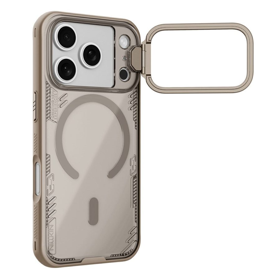 NILLKIN Iceblade CamProp For iPhone 17 Pro Magnetic Case Clear Lens Lid Kickstand PC - TPU Phone Cover