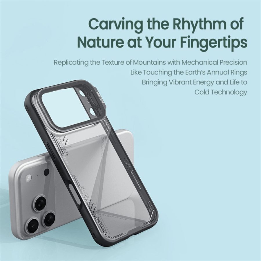 6601180775A-11 NILLKIN Iceblade CamProp For iPhone 17 Pro Case Clear Lens Lid Kickstand PC - TPU Phone Cover