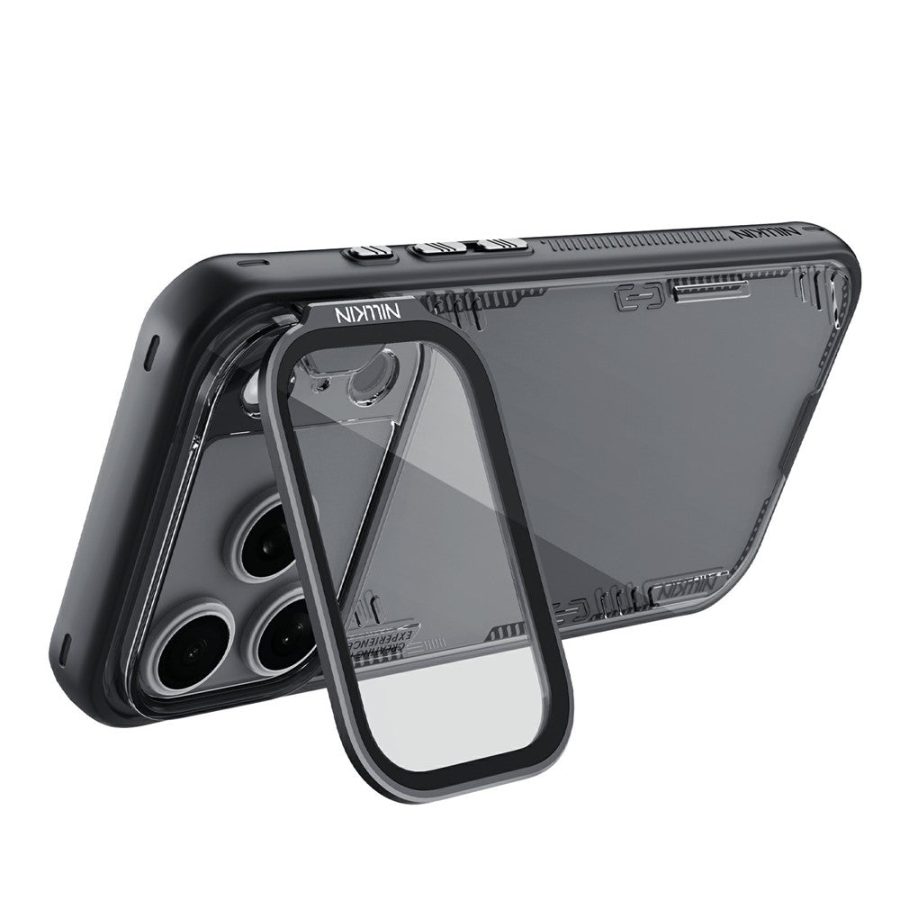 6601180775A-5 NILLKIN Iceblade CamProp For iPhone 17 Pro Case Clear Lens Lid Kickstand PC - TPU Phone Cover